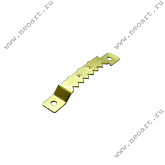 HH032.10 Зубчатая подвеска для шурупов, с 2 отв. 68мм, (цвет-латунь), 10 шт.