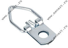 HH301.100    Пластина узкая с D-кольцом под 1 шуруп, (цвет-цинк), 100шт.