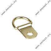 HH313B.100 D-кольцо узкое  ширина 10 мм, (цвет-латунь), 100 шт.