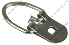 HH321.200 Широкая пластина под 1 шуруп с D-кольцом, (цвет-никель), 200 шт.