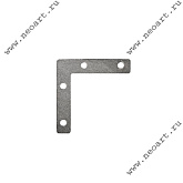 HH625A.100 Уголок для усиления углов рам, 51х10мм, цвет никель, 100 шт.