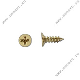 SH2508PTL05 Шуруп с потайной головкой, 2.5 х 8 мм, (цвет-латунь), 0,5 кг