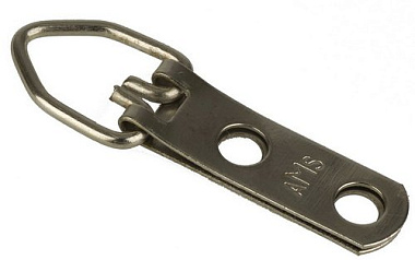 HH302.500 Пластина узкая с D-кольцом под 2 шурупа, (цвет-цинк), 500 шт.