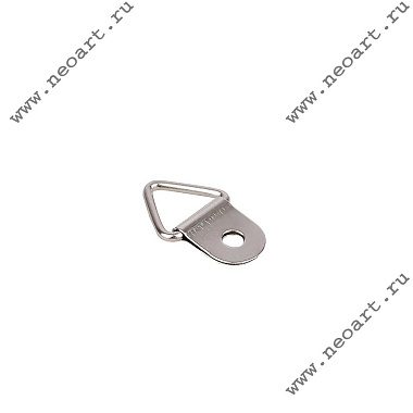 HH314.100    D-кольцо треугольное под 1 шуруп, (цвет-никель), 100 шт.