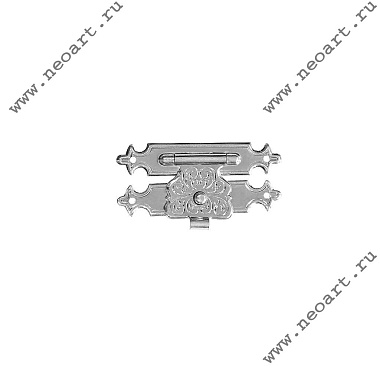 ZMG01940.N1 Замок 19*40 (под гвозди), цвет никель, 1 шт