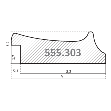 555.303.624     Деревянный багет