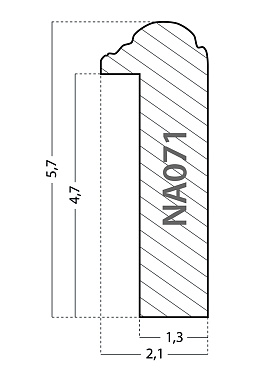 NA071.0.128 Деревянный багет