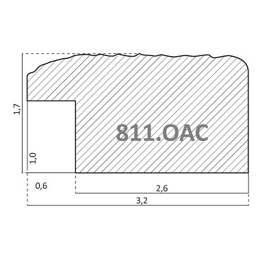 811.OAC.324  Багет пластик   2.85