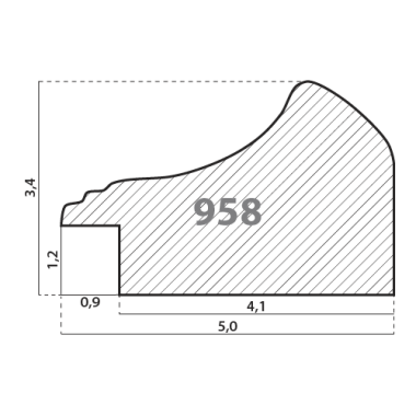 958\147 Деревянный багет