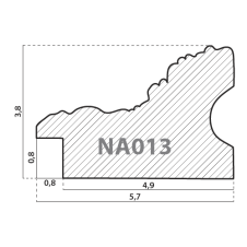 NA013.1.077 Деревянный багет (НОВЫЙ ДИЗАЙН)