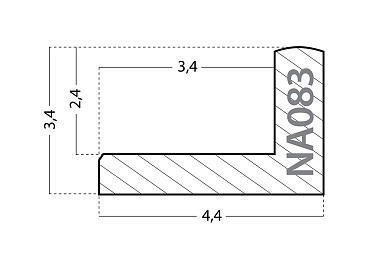 NA083.0.382 Деревянный багет (Кэнвэс)