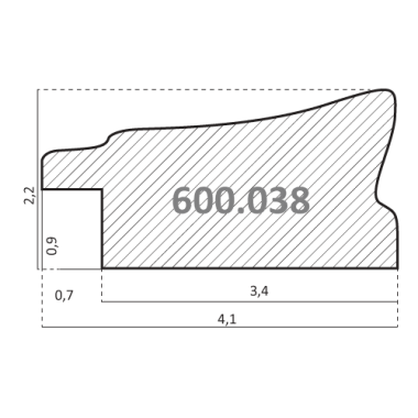 600.038.985 Деревянный багет (201038.6985.QD)