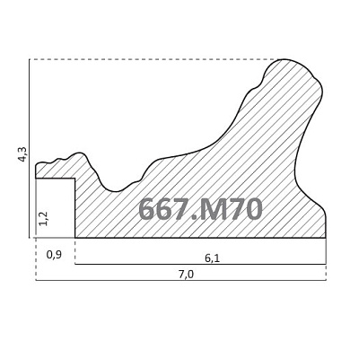 667.M70.165   Багет пластик
