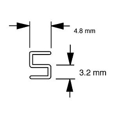 FS6B.20 Накладные вкладыши Frame Space 3,2 мм х 1,5 м, 20 профилей/уп. черные