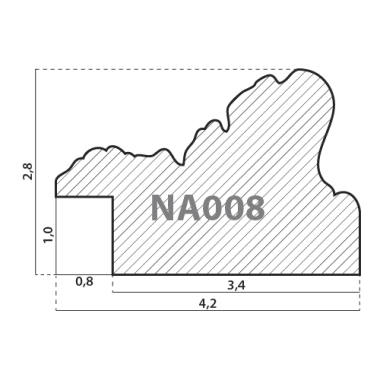 NA008.2.133 Деревянный багет