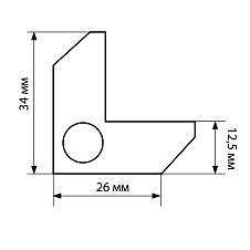 JT802.100 Прокладочный уголок без винтов, 100шт