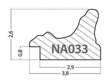 NA033.1.524 Деревянный багет