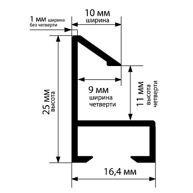 02.21.K Алюминиевый багет