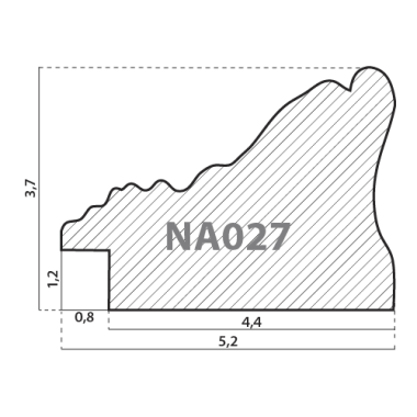 NA027.1.087 Деревянный багет (НОВЫЙ ДИЗАЙН)