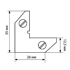 JT801.100 Соединительный уголок с винтами, 100 шт