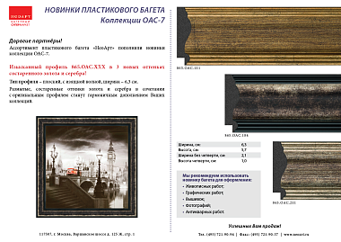 865.OAC.211  Багет пластик   2.85