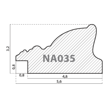 NA035.1.085 Деревянный багет (НОВЫЙ ДИЗАЙН)