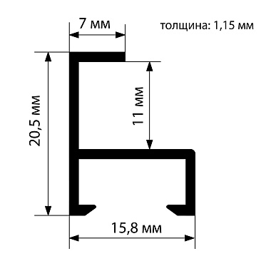 01.11.K Алюминиевый багет