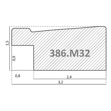 386.M32.226 Багет пластик (аналог 119.3215.82.IQ)