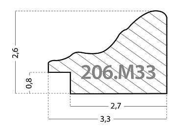 206.M33.030   Багет пластик