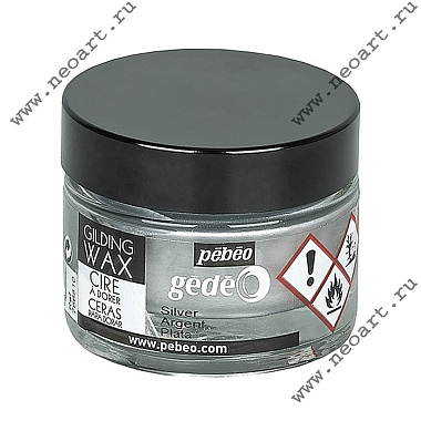P766-510 Крем-вакса для золочения Pebeo, цвет серебро, баночка 30 мл
